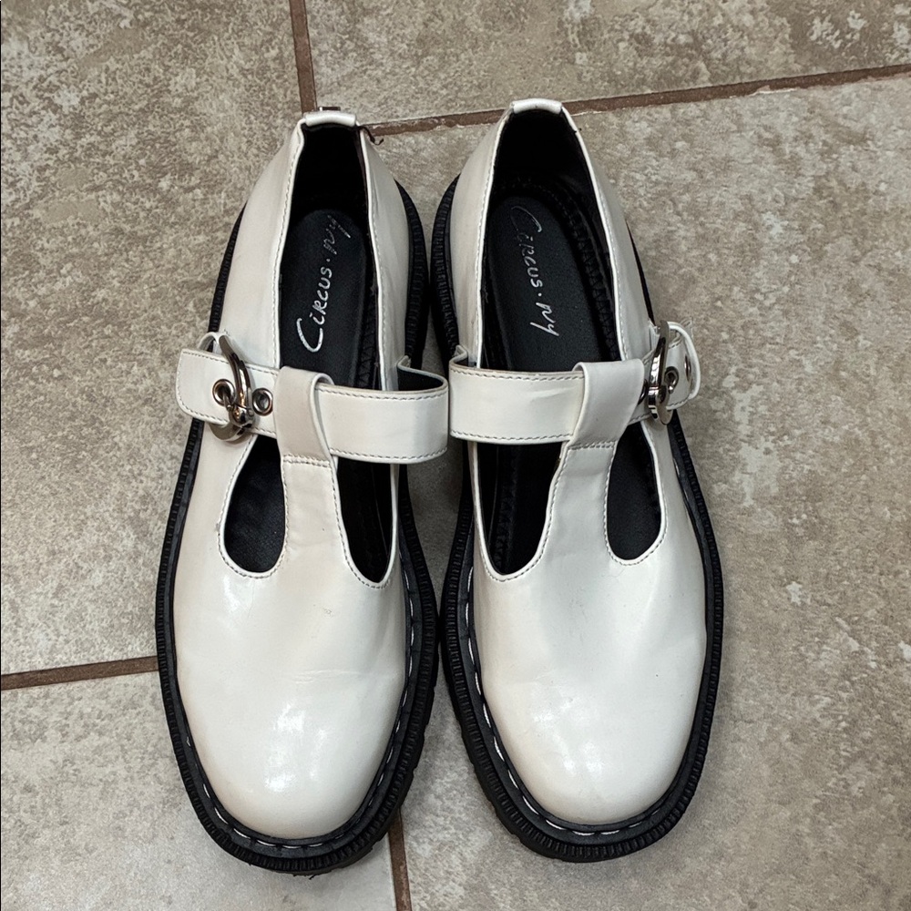 Cream Mary Jane Loafers